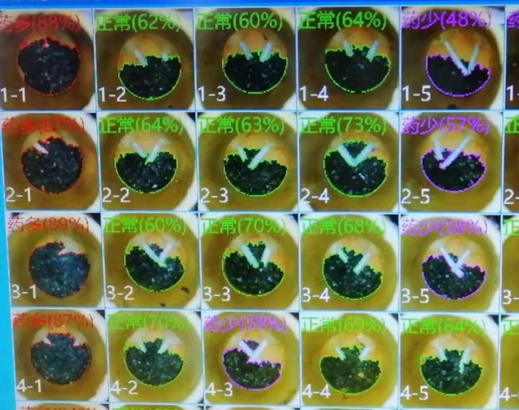 花炮生產視覺檢測儀之火藥檢測